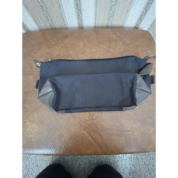 Bella Russo Travel Handbag Tote & Toiletry Cosmetic Bag  Black And Brown Zip - Picture 8 of 13